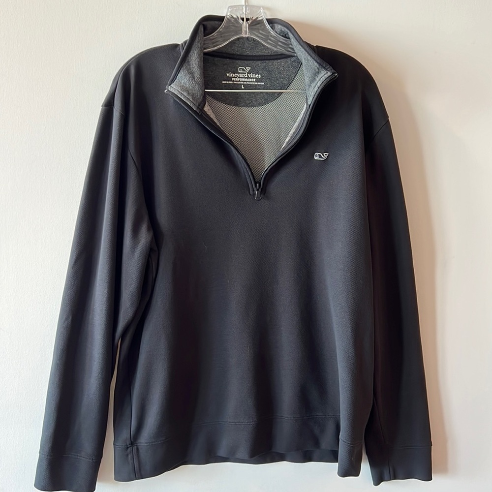 Vineyard, vine, men’s long sleeve lg performance quarter zip pull over